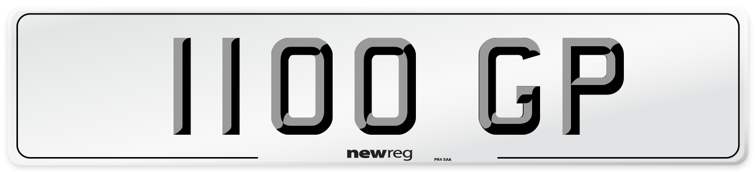 1100 GP Number Plate from New Reg